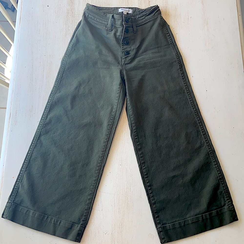 Madewell crop pants Olive green size 25p